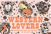 Western Lovers • Illustration suite, an Illustration by Pony Gold Studio (Thumbnail 1 of 8)
