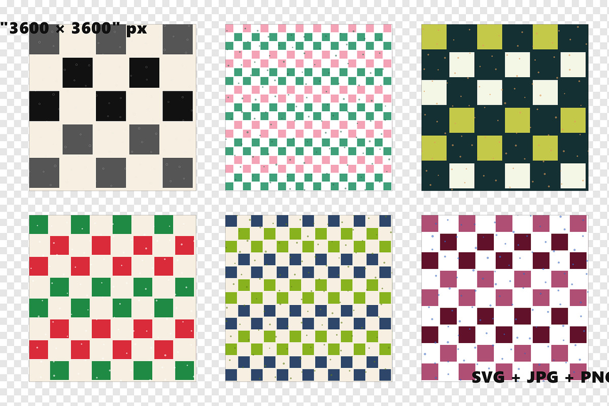 Christmas Checkerboard Pattern Set, a Pattern Graphic by Gfx Expert Team (Photo 3 of 3)