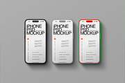 iPhone Mockup - Clay Set (3 Objects), an iPhone Mockup by Avelina Studio (Thumbnail 1 of 3)