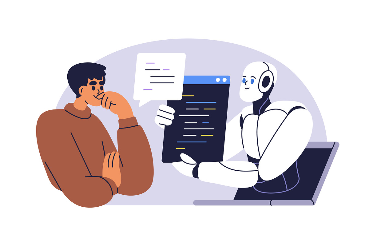 AI technology, robot assistants set, a Technology Illustration by Good Studio (Photo 3 of 6)