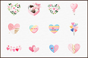 Watercolor Heart to Heart Valentine', an Illustration by Sublimation Artist (Thumbnail 3 of 6)