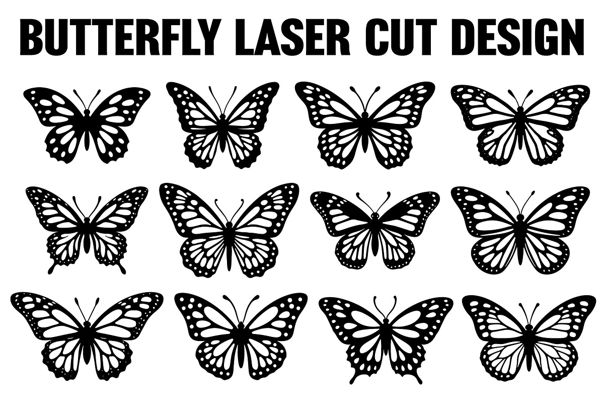 butterfly laser cut design, an Illustration by balal (Photo 1 of 13)