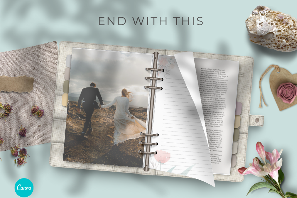 Ring Bound Planner Mockup for Canva, a Books & Magazine Mockup by Mockup Scene (Photo 16 of 22)