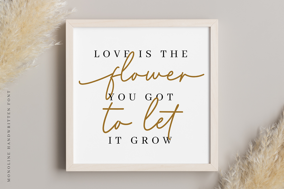 Purely Woman - Monoline Font, a Script Font by Sronstudio (Photo 8 of 15)