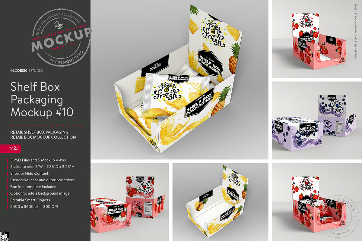 Retail Shelf Box 10 Packaging Mockup, a Packaging Mockup by INCDesign (Photo 7 of 8)