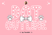 Dot Outline - Cute Polka Dot Font