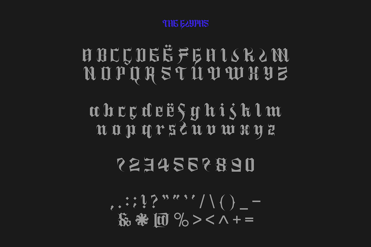 KT Cement - Experimental Blackletter, a Blackletter Font by Kulturë Type (Photo 6 of 8)