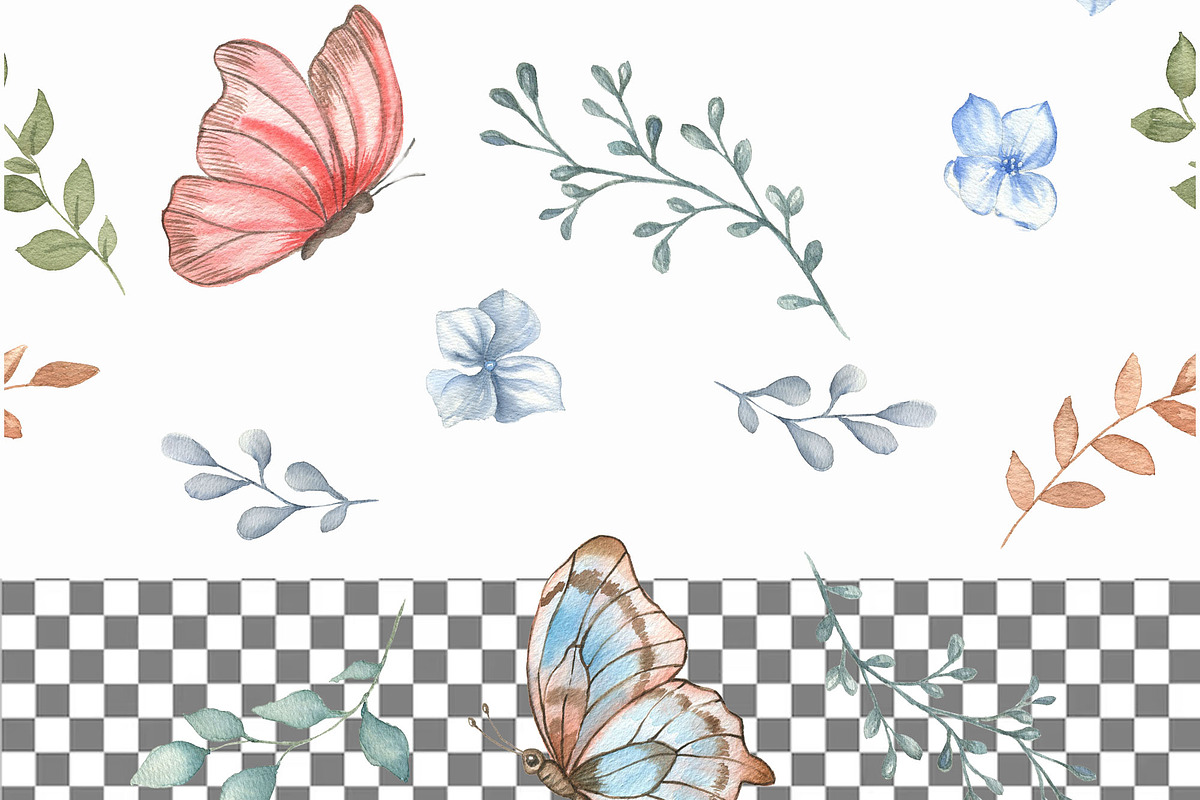 Watercolor blue Baking Clipart Set, an Illustration by ViolettaKh (Photo 7 of 9)
