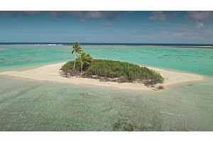 Small desert island with palm trees, a Nature Photo by Goinyk