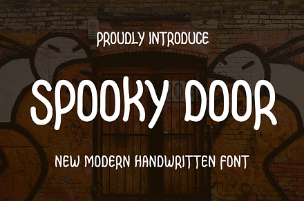 SPOOKY DOOR, a Handwritten Font by Van Design Studio