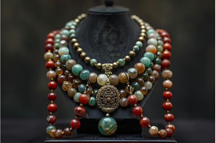 Colorful handmade stone necklaces, a Beauty & Fashion Photo by Ylivdesign