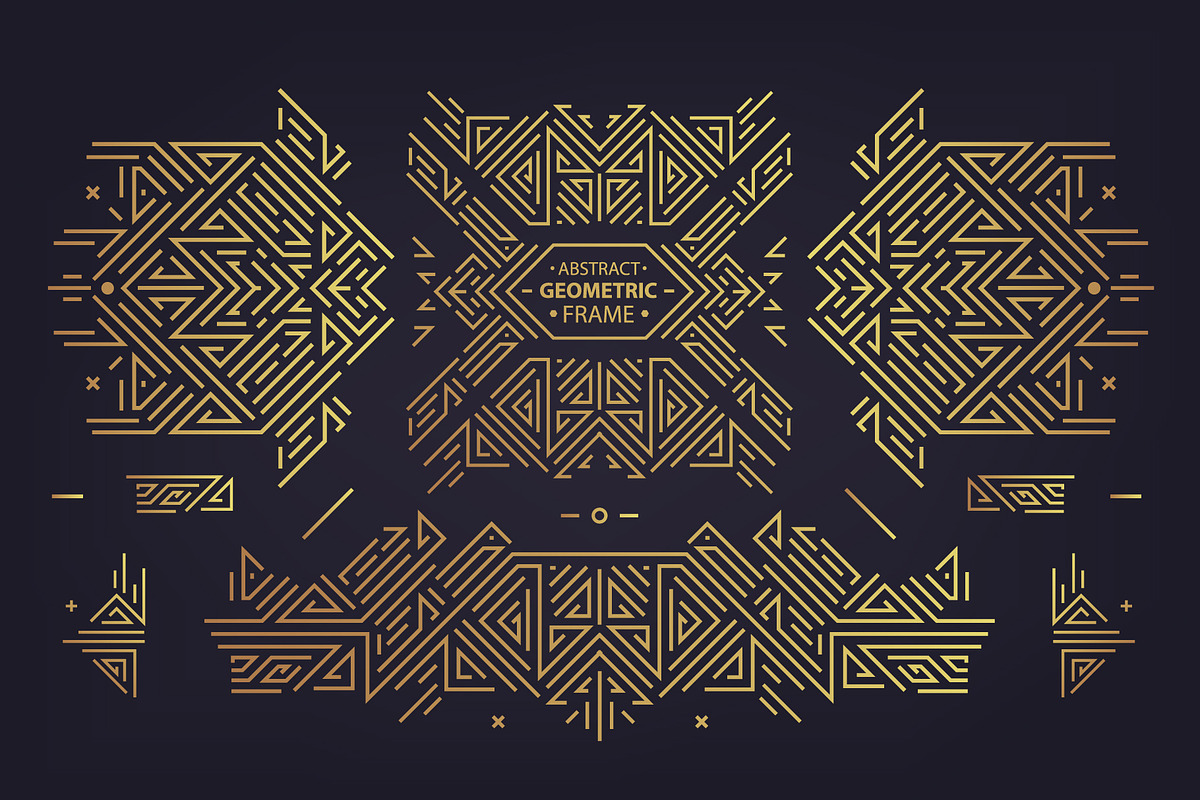 Art Deco Geometric Design Elements, a Pattern Graphic by Marylia (Photo 9 of 13)