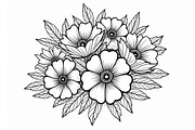 Floral Coloring Book for Adults Set, an Illustration by Creativeshirt (Thumbnail 9 of 9)