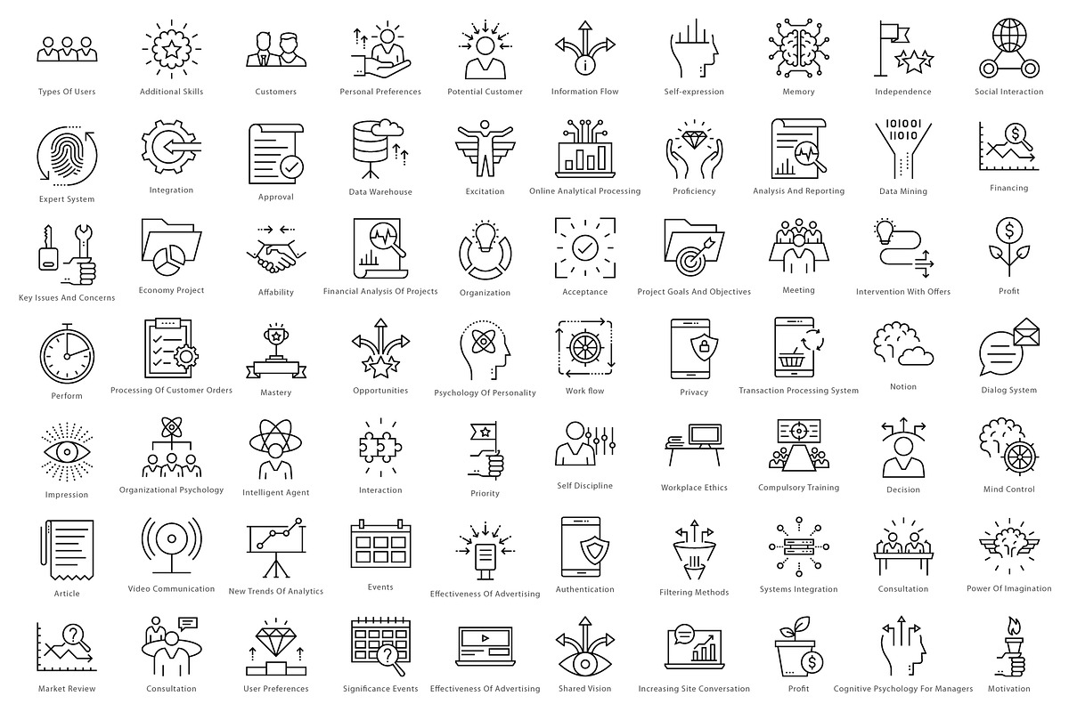 1270 Business Line Icons, an Outline Icon by Creative Stall (Photo 22 of 22)