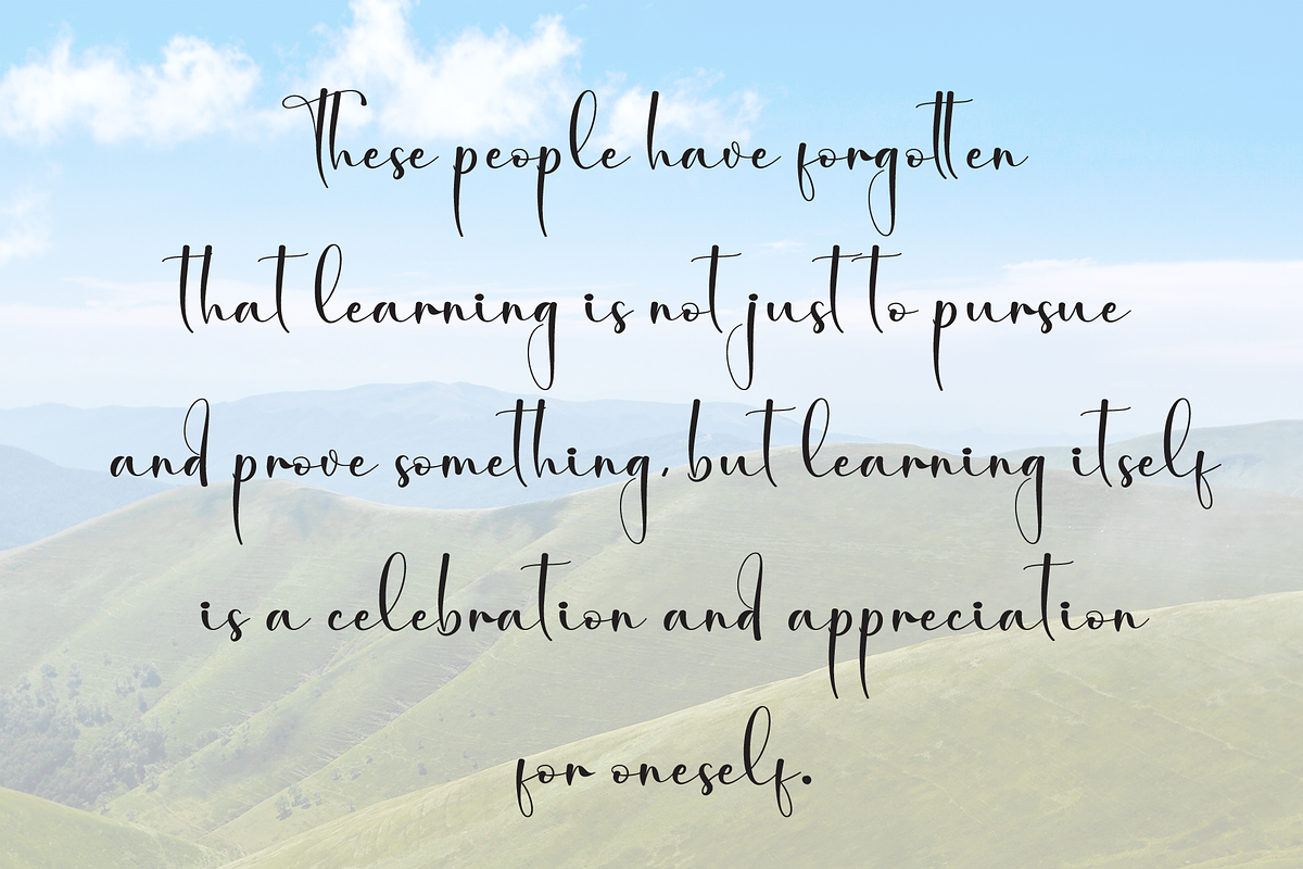 Mountain | Script Font, a Handwritten Font by Scratchones (Photo 6 of 9)