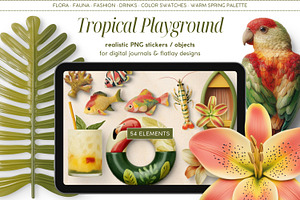 Tropical Playground PNG Objects