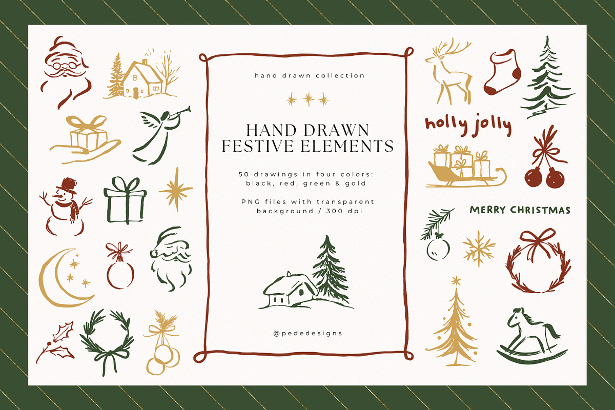 Festive Design Kit, a Seasonal Illustration by PeDe Designs (Photo 9 of 17)