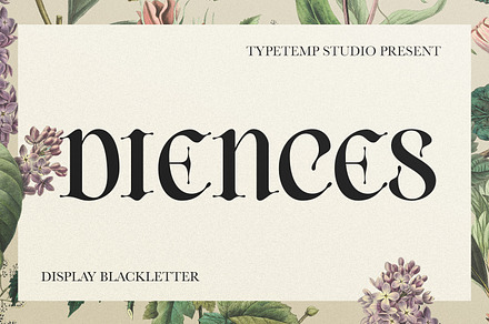 Diences Display Blackletter Font, a Blackletter Font by Typetemp Studio