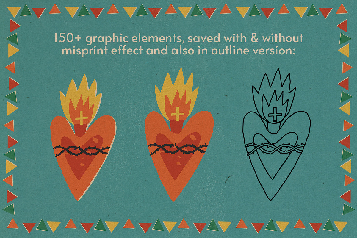 Dia De Los Muertos graphic retro set, a Seasonal Illustration by Paper Cherry (Photo 2 of 16)