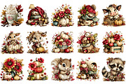 Whimsical Autumn PNG Clipart, a Seasonal Illustration by OK Design (Thumbnail 3 of 6)