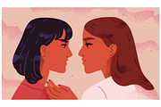 Lesbian couple in love, a Person Illustration by Good Studio (Thumbnail 1 of 3)