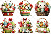 Whimsical Eggs Basket Clipart, an Illustration by Black Bird Studio (Thumbnail 4 of 5)