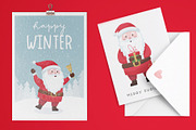 Christmas Santa. Characters & cards, a Seasonal Illustration by Valeria Soloveva (Thumbnail 2 of 5)