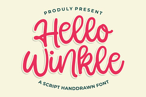 Hello Winkle, a Script Font by Good Java Studio