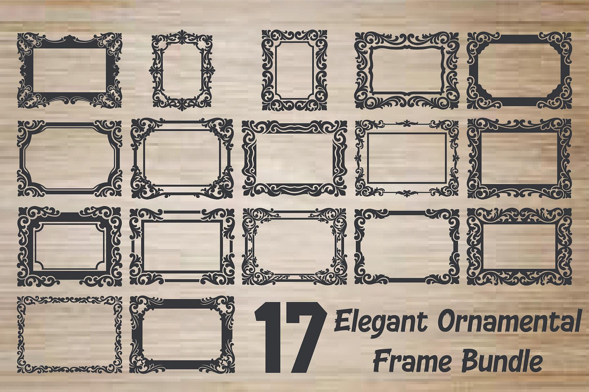 Elegant Ornamental Frame Bundle, an Object Graphic by hafijul (Photo 1 of 6)