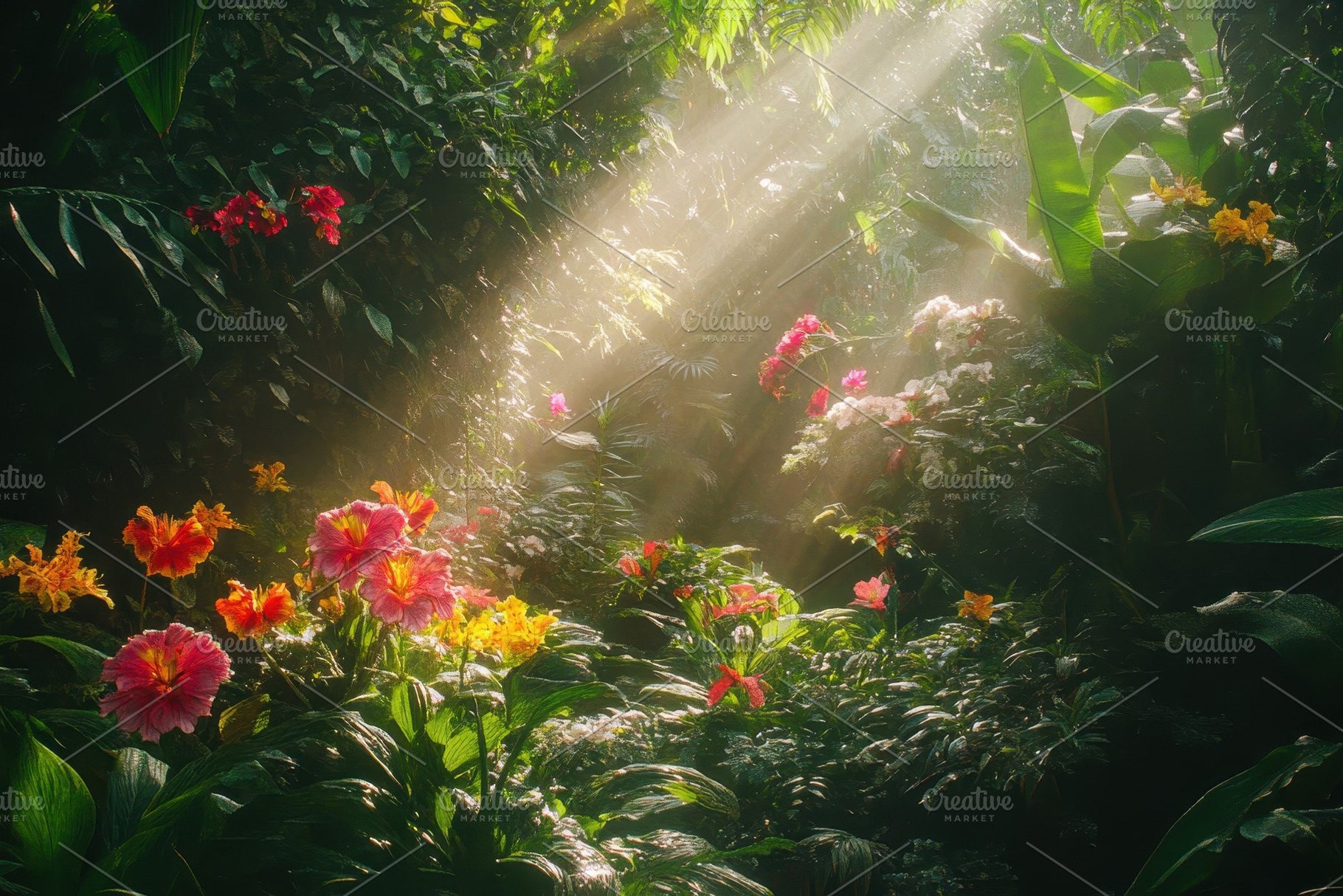 Sunlight streams through lush foliag, a Photo by Iftikhar Alam