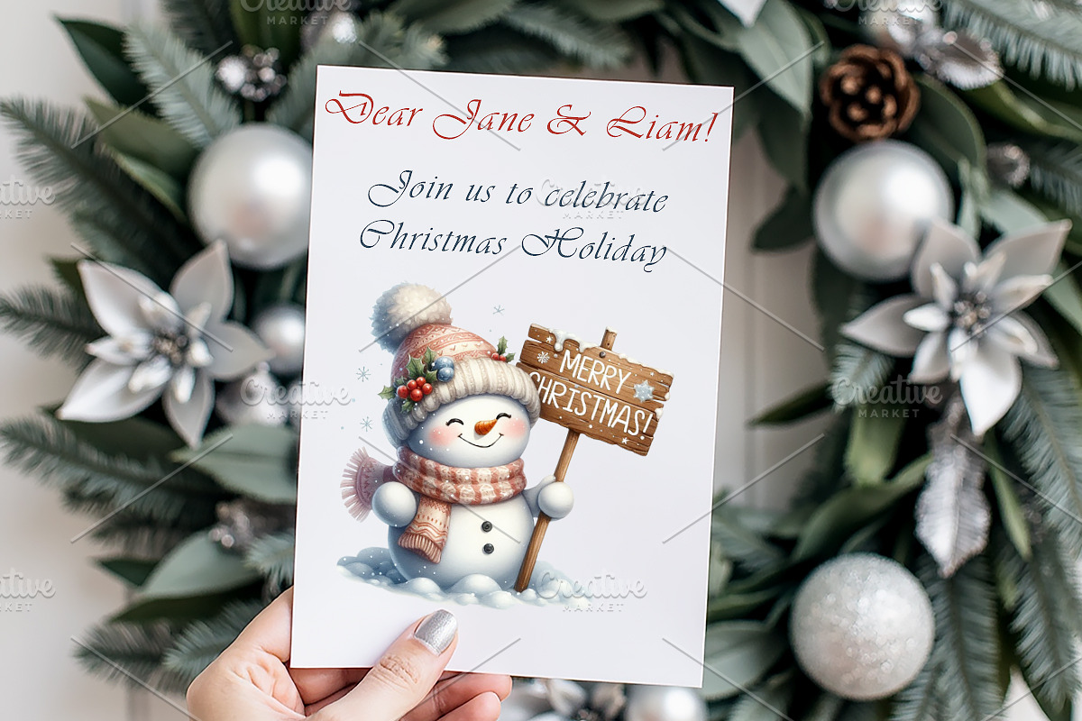 Snowman Clipart Bundle. 30 png, a Seasonal Illustration by GalaDesign03 (Photo 7 of 7)