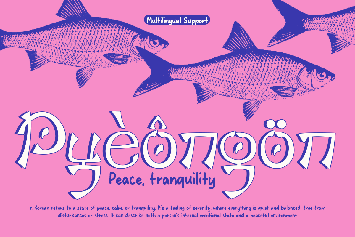 Hangeul - Korean Display Font, a Handwritten Font by Pandeka Studio (Photo 7 of 9)