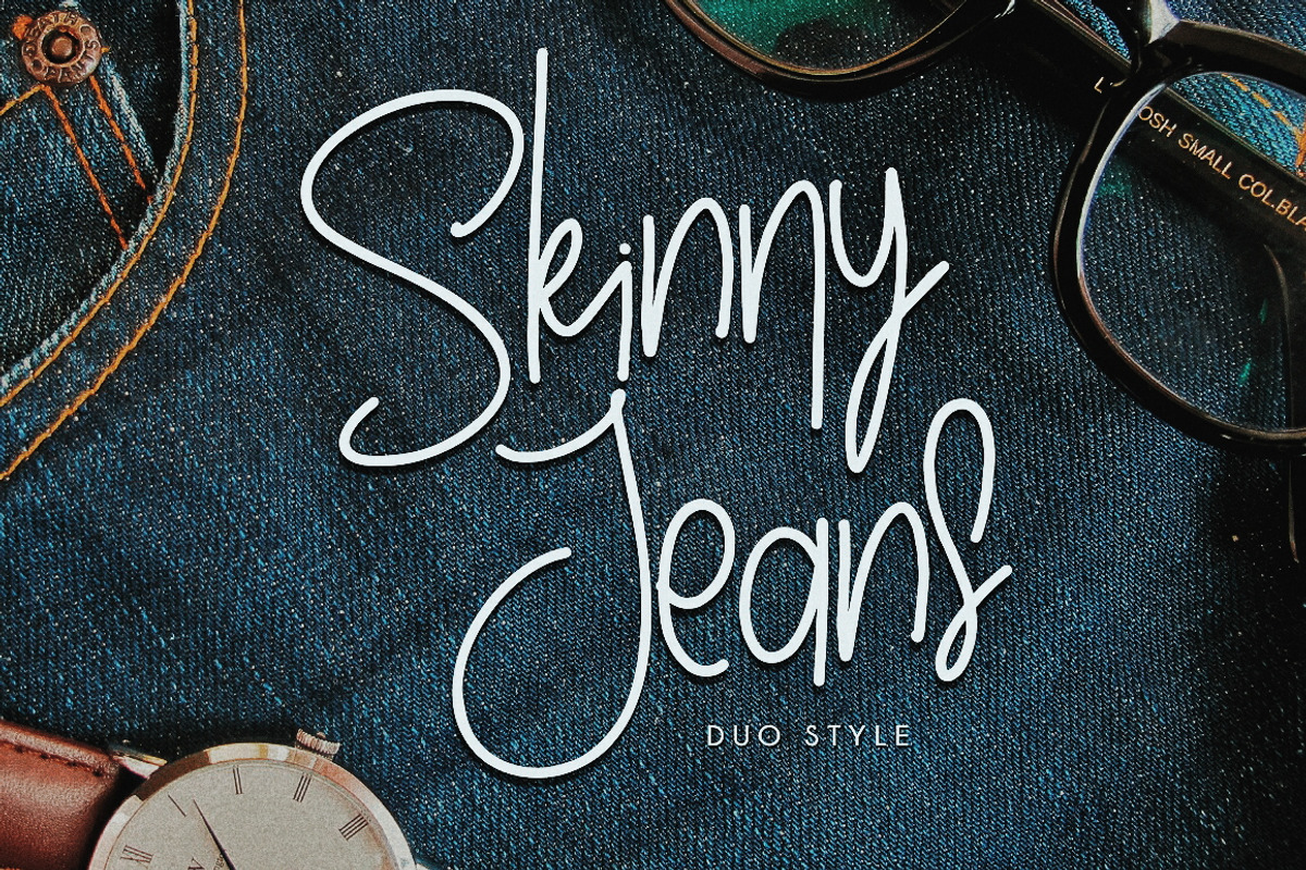 Skinny Jeans fashion logo font