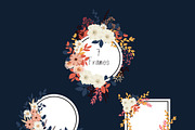 Fall / Autumn Flower ELEMENTS SET, a Decorative Illustration by MooBeer (Thumbnail 5 of 6)