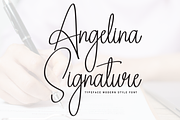 Angelina Signature | Script Font, a Handwritten Font by Scratchones (Thumbnail 1 of 8)