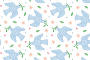 Dove Seamless Pattern Collection, a Pattern Graphic by AnbyArt (Thumbnail 3 of 10)