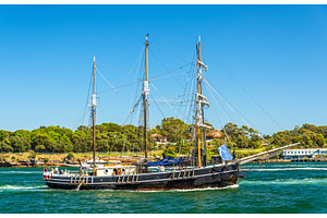 Vintage windjammer in Sydney Harbour, Australia, a Transportation Photo by Leonid Andronov