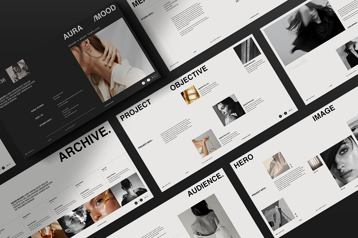Aura Mood & Brief Template | Canva, a Presentation Template by TemplateFolio-Shop (Photo 4 of 13)