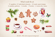 Watercolor Christmas Food Clipart, a Food Illustration by Where summer is (Thumbnail 2 of 11)