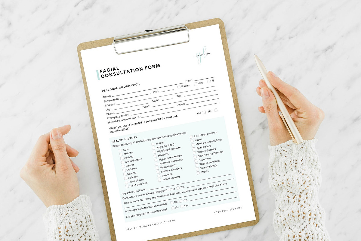 Facial Treatment Forms, a Websites & App Template by SwitzerShop (Photo 6 of 7)