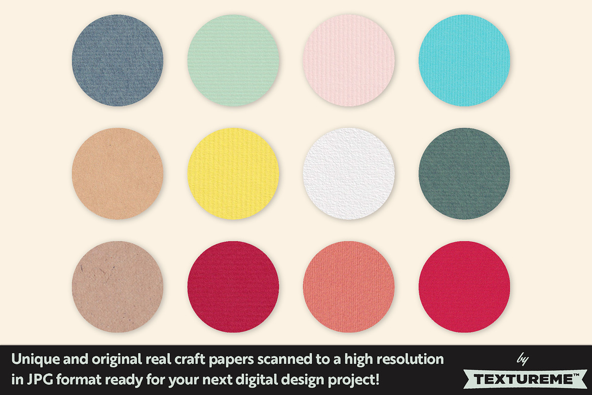 Paper #2 - 12 High Res Craft Papers, a Texture Graphic by TextureMe Co. (Photo 2 of 3)
