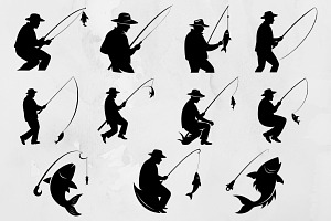 Fishing Silhouette SVG