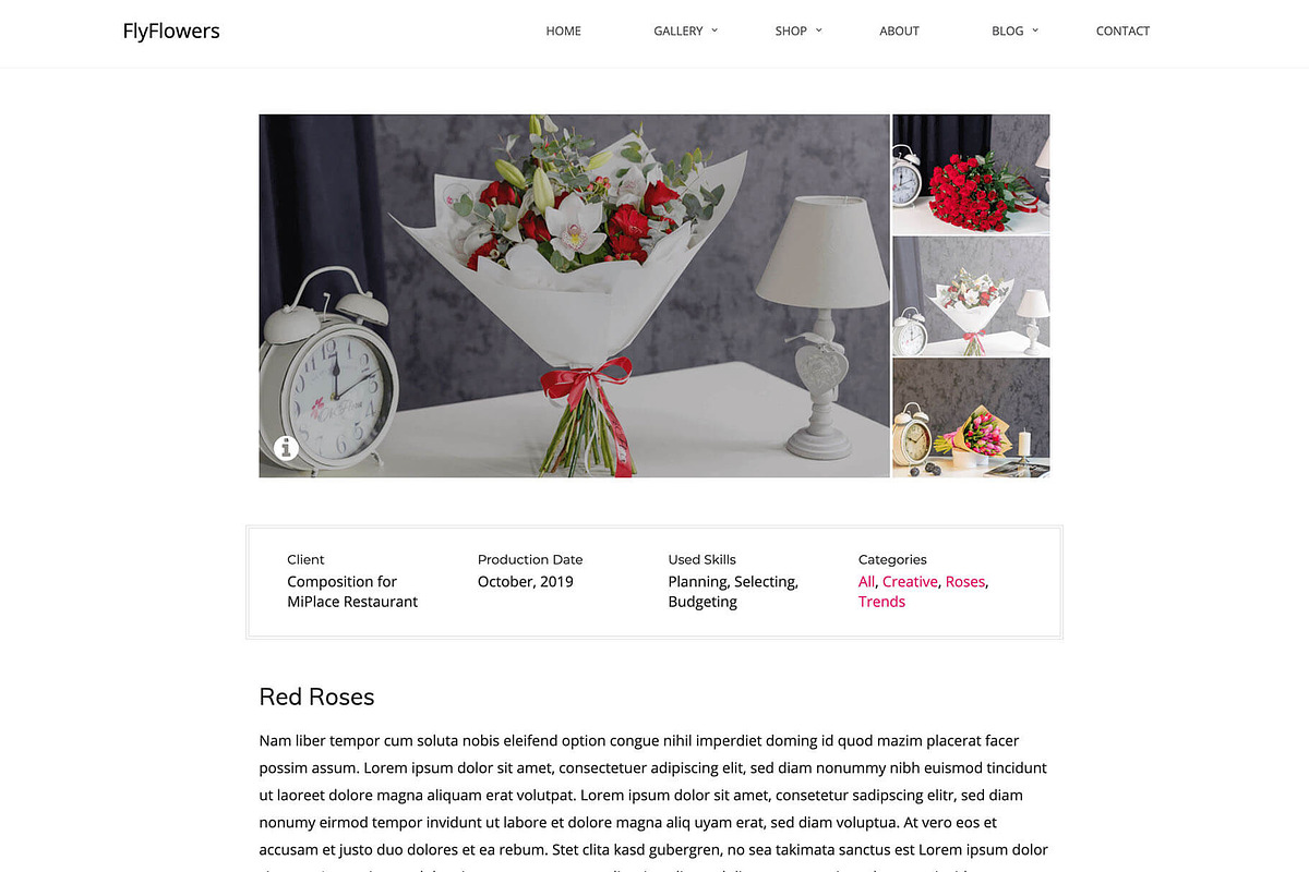 FlyFlowers - Flower Shop WP - Sale, a WordPress Template by FlyTemplates.com (Photo 5 of 6)