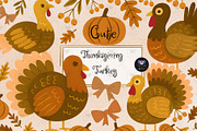 Cute Thanksgiving Turkey Pumpkin Cli, an Illustration by BigCakeBee (Thumbnail 1 of 4)