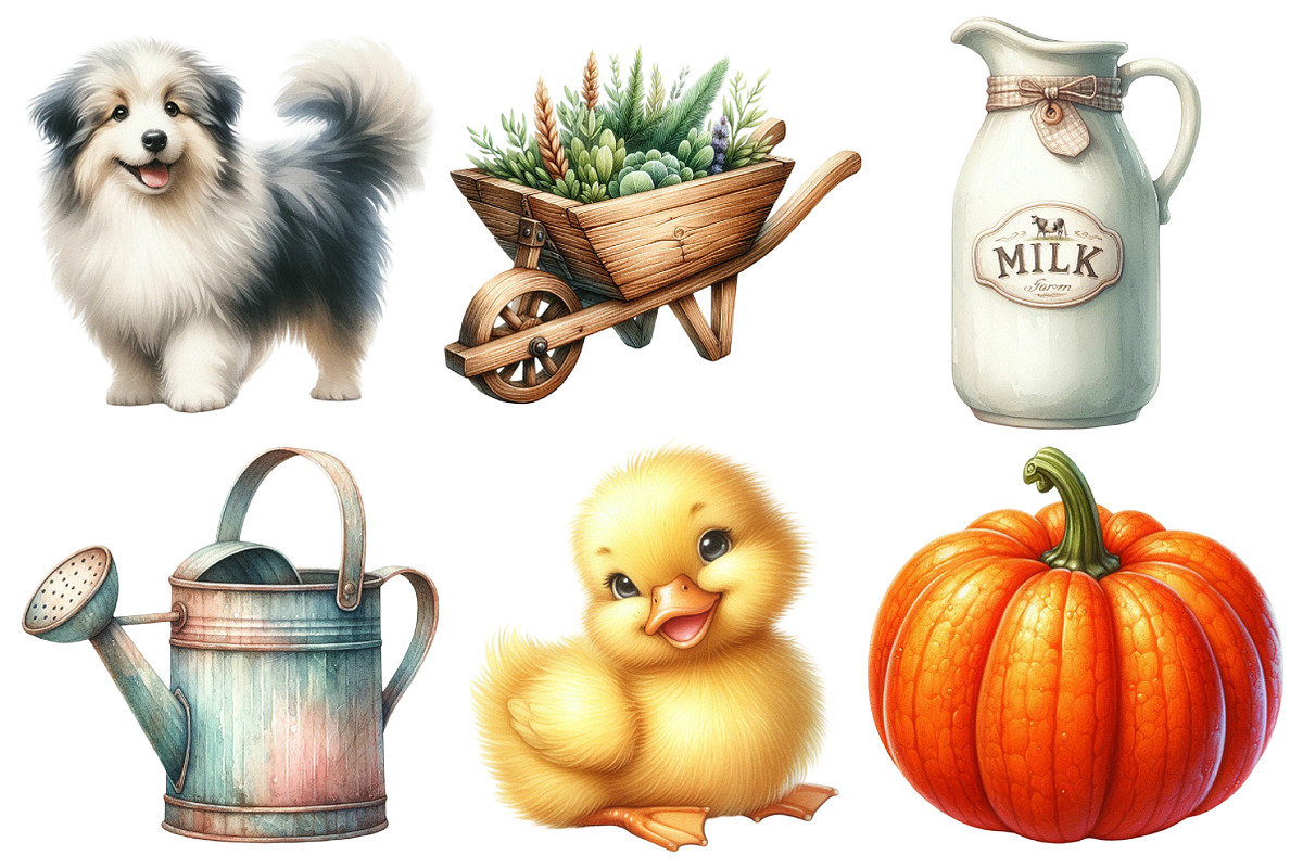 Playful Farm Clipart, an Illustration by Pixels.Craft (Photo 3 of 7)
