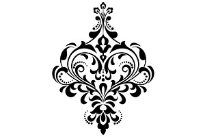 Damask graphic ornament. Floral, a Decorative Illustration by RODINA