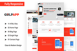 GulpApp - Responsive HTML5 Template