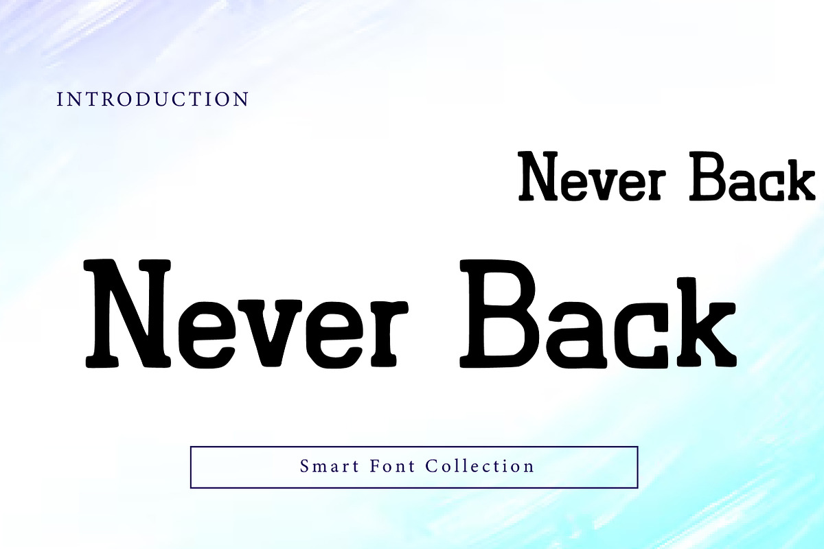 Never back, a Slab Serif Font by Wow Magic (Photo 1 of 3)