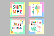 Memphis Alphabet and summer cards, a Decorative Illustration by DinaraChernaya (Thumbnail 5 of 7)