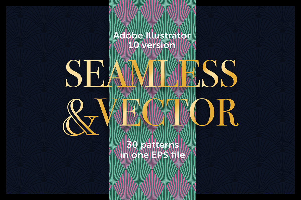 Art Deco vector patterns, a Pattern Graphic by Designnina Shop (Photo 2 of 8)